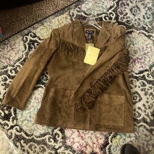 Denim&co. Brown 1x Leather coat new